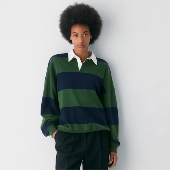 NWT Aritzia- TNA Mighty Cotton Lomu Polo Longsleeve